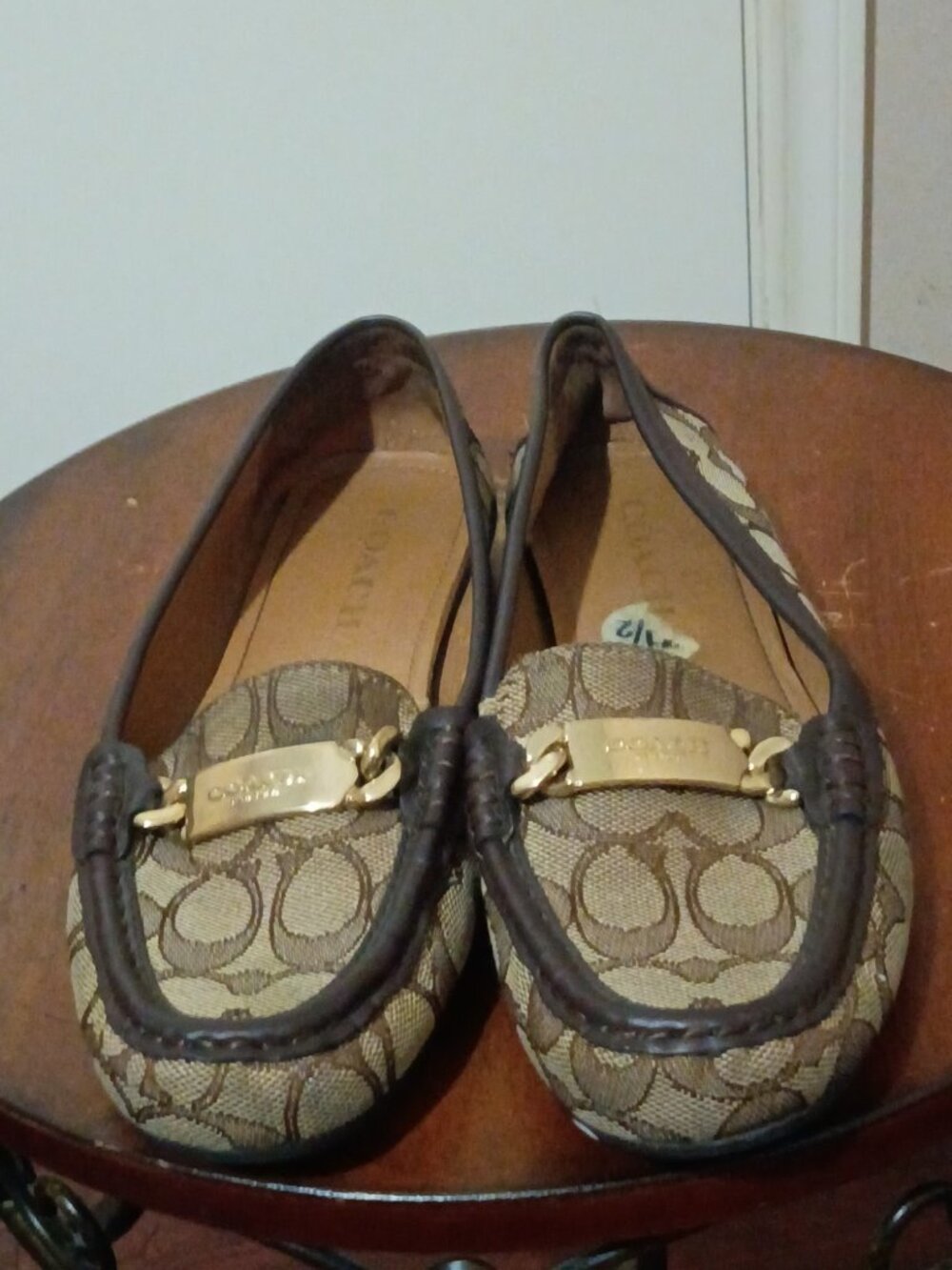 Coach Women's Olive A01918 Brown Monogram Print Slip-On Loafer Flats Size 7.5B - Picture 6 of 12